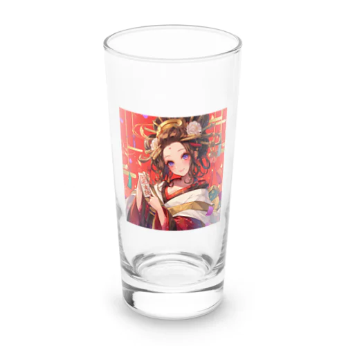 祝福の節句に舞う、紅梅の姫 Long Sized Water Glass