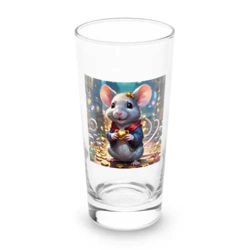 かわいいネズミが、キュートなしっぽをふりふり♪ Long Sized Water Glass