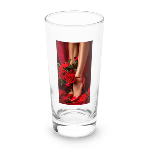 red Rose heel  Long Sized Water Glass