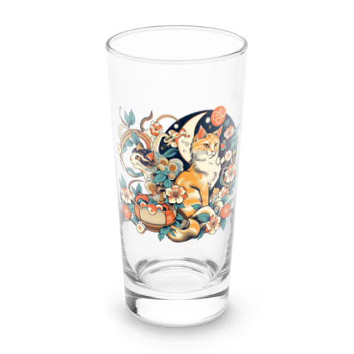 猫LOVE items 茶虎と白黒 Long Sized Water Glass