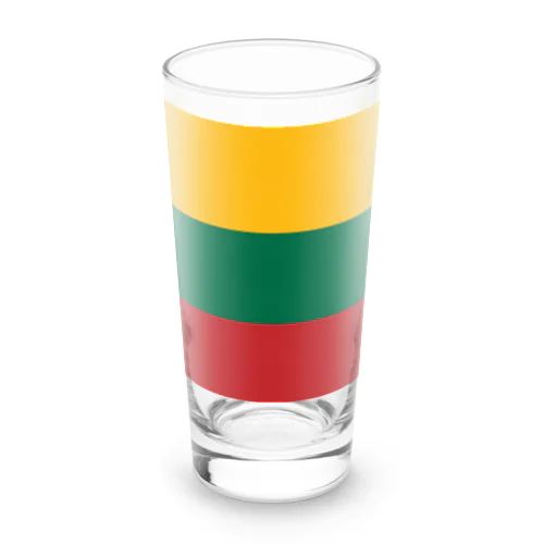 リトアニアの国旗 ロンググラス