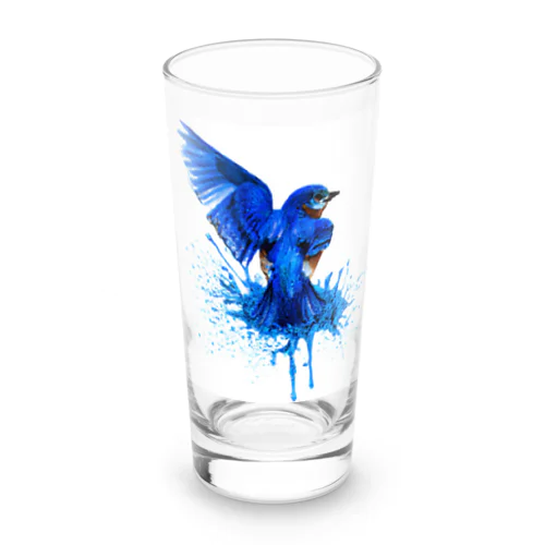Blue Bird Long Sized Water Glass