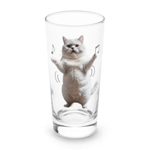 踊る猫ミーム Long Sized Water Glass