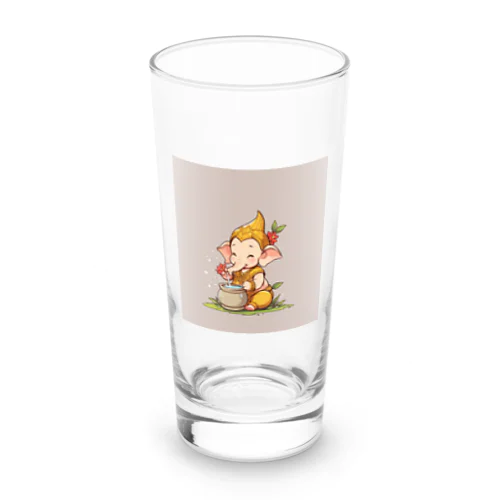 かわいいガネーシャの水やり花 Long Sized Water Glass