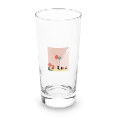 公園で遊びたい、ねこさん達 Long Sized Water Glass