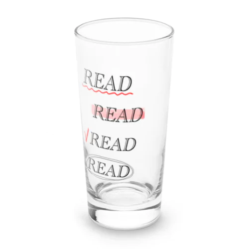 READ READ READ READ Long Sized Water Glass