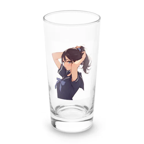 ポニーテールがセクシーな女の子　BLUE PLUM  691 Long Sized Water Glass