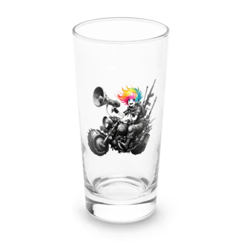 謎のメガホン女子　ミリタリー　可愛い Long Sized Water Glass