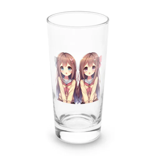 愛らしい可愛い双子の姉妹 Long Sized Water Glass