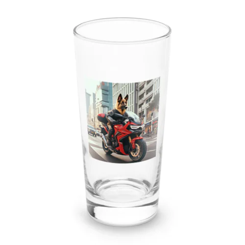 街角の犬ライダー Long Sized Water Glass