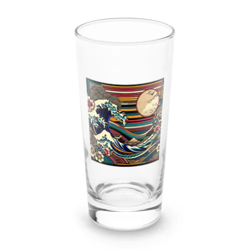 浮世絵風のデザイン Long Sized Water Glass