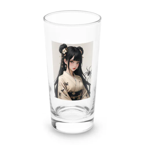 黒髪「蜘蛛と私」 Long Sized Water Glass