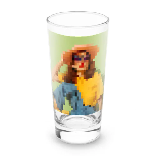 art woman mosaic Long Sized Water Glass