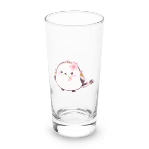 【シマエナガ】桜ver🌸 Long Sized Water Glass