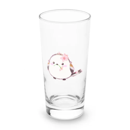 【シマエナガ】 桜 ver.🌸 Long Sized Water Glass