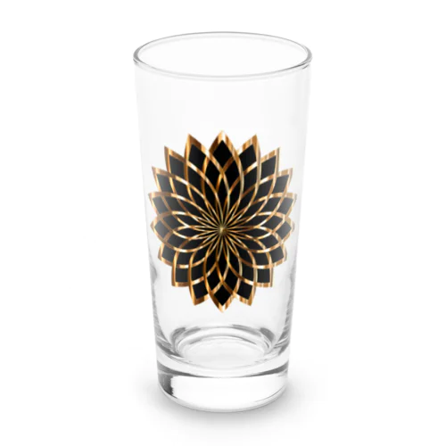 ブラック・ゴールド フラワー BLACK・GOLD Flower Long Sized Water Glass