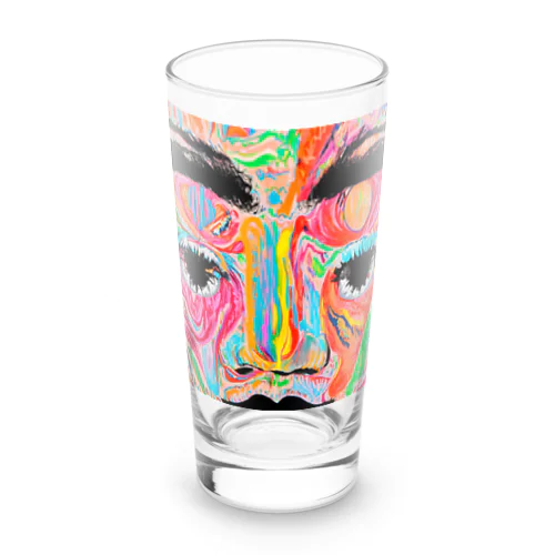 モダンアート　油絵　人物像　カラフル Long Sized Water Glass