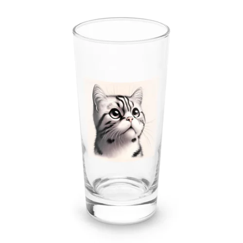 斜め上を見る猫 Long Sized Water Glass