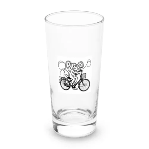 自転車ロゴ　ガールズ Long Sized Water Glass