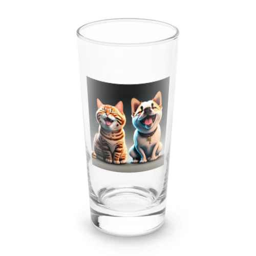 ご機嫌な猫と犬 Long Sized Water Glass