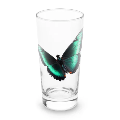 黒と翡翠の蝶々 Long Sized Water Glass