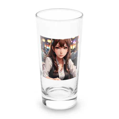 ポーカー美少女さや Long Sized Water Glass