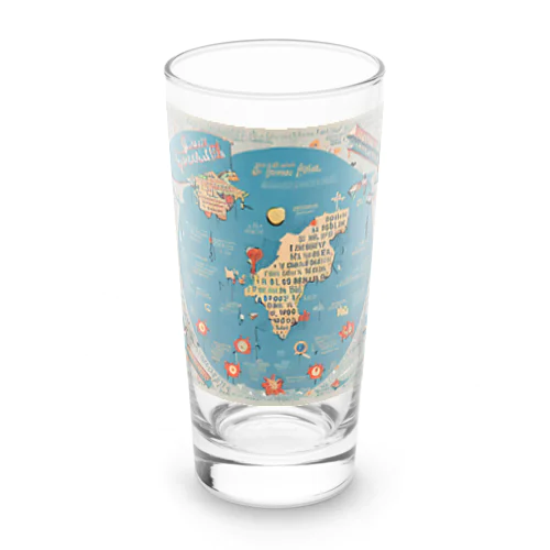 世界名言地図 Long Sized Water Glass