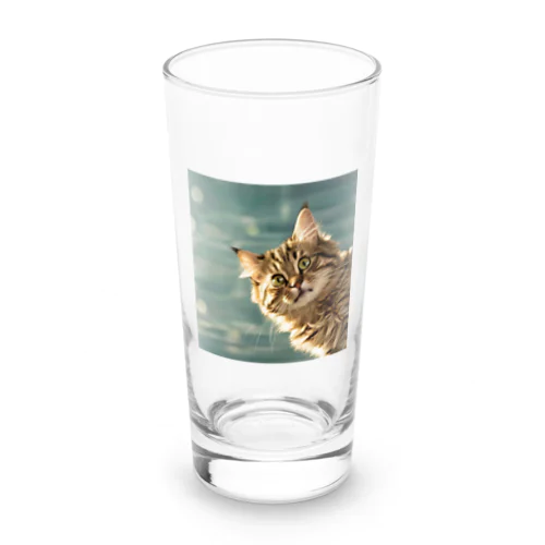 ちらりキャット Long Sized Water Glass