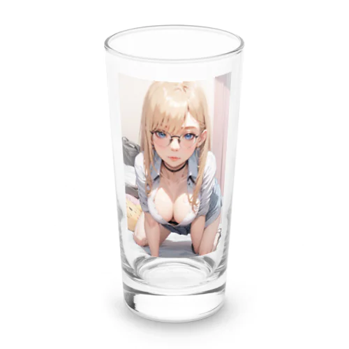 金髪美少女　七海ちゃん　制服 Long Sized Water Glass