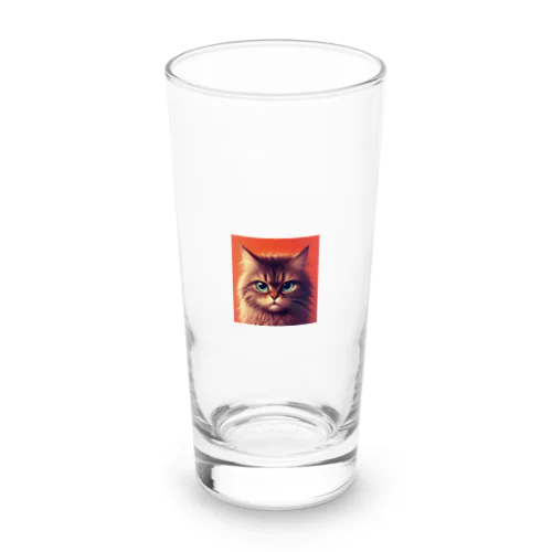 猫だよ。私の名前は、ボーロ Long Sized Water Glass