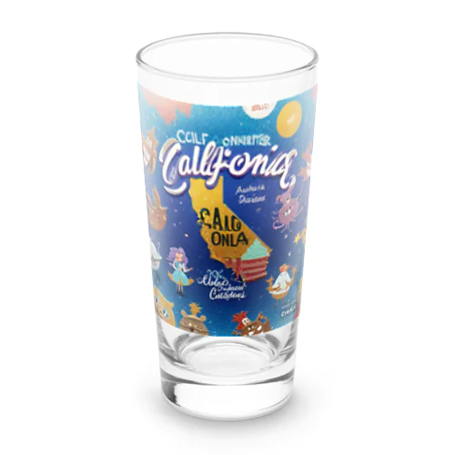 ♡California♡ice cream♡ Long Sized Water Glass