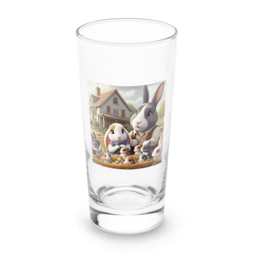 ウサギの親子 Long Sized Water Glass