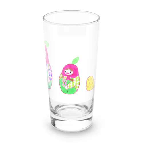 りんごさんきょうだい Long Sized Water Glass