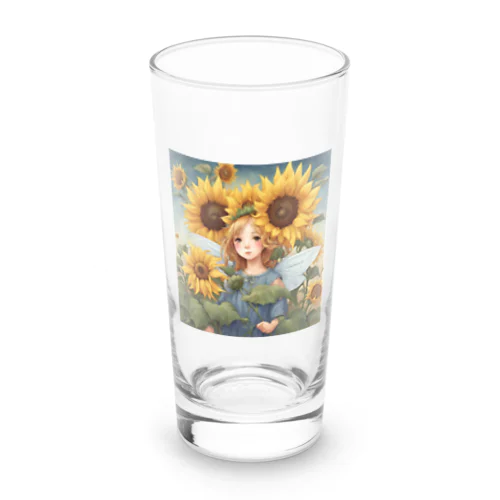 ひまわりの妖精　ひまわり畑でランララ〜ン Long Sized Water Glass