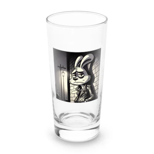 ヤサグレた都会ウサギ Long Sized Water Glass