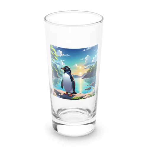 海辺のペンギン画像！ Long Sized Water Glass