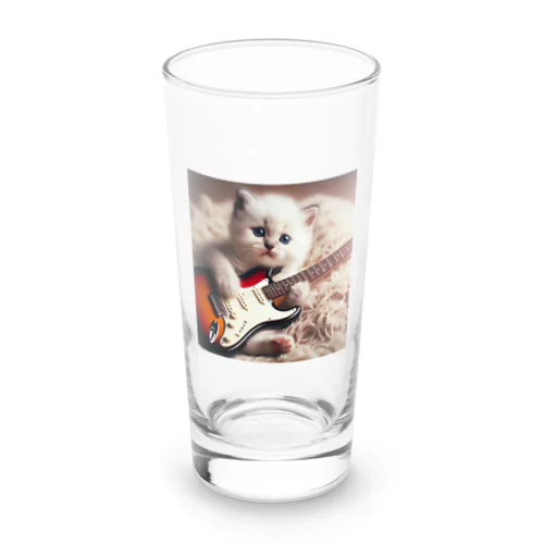 ストラトと白い子猫 Long Sized Water Glass