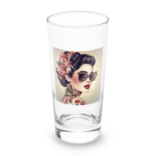 美女と花 Long Sized Water Glass