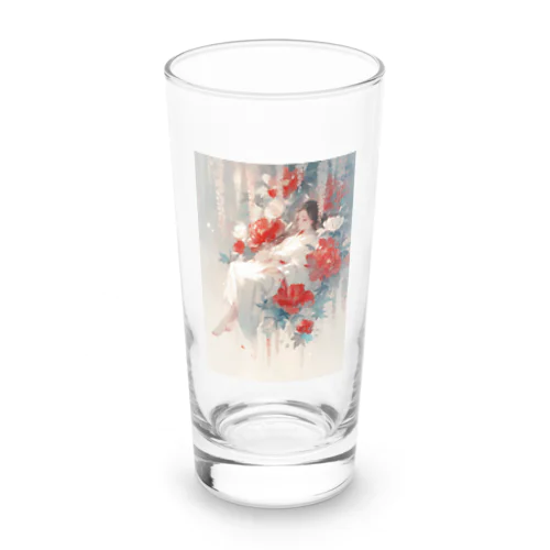 花の空間の中の美女　なでしこ1478 Long Sized Water Glass