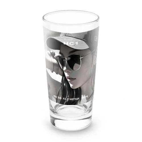 Cool girl【モノクロ】 Long Sized Water Glass