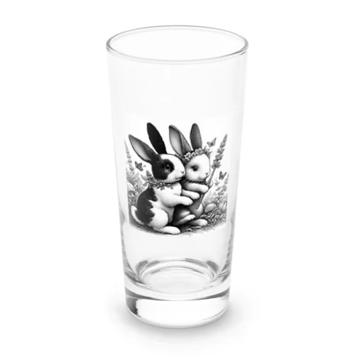 シンプルにかわいいウサギのグッズ Long Sized Water Glass