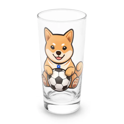 サッカー好きな巨柴 Long Sized Water Glass