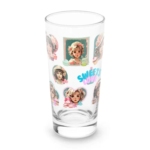 Sweets love girl〜ステッカーデザイン〜 Long Sized Water Glass