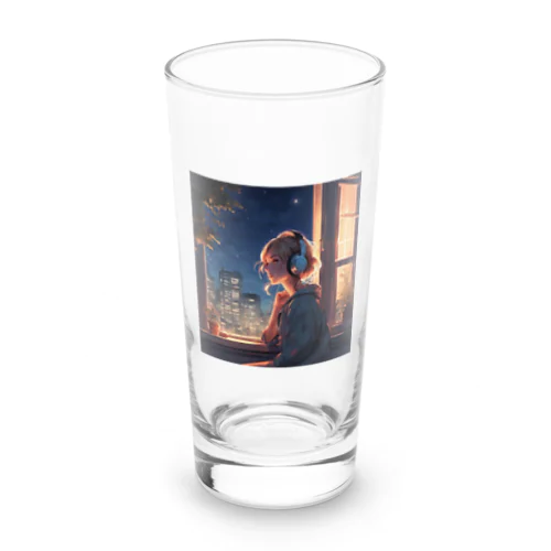 ブロンド美女 Long Sized Water Glass