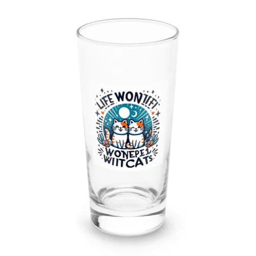 猫がいる生活を楽しもう❗ Long Sized Water Glass