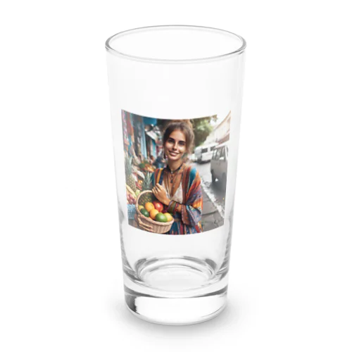 買い物をする彼女 Long Sized Water Glass