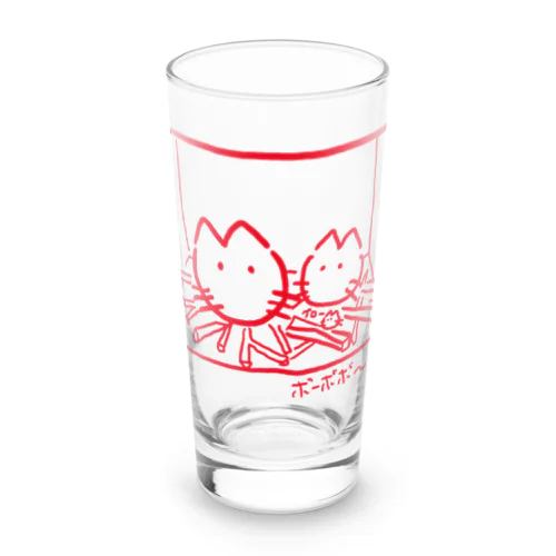 暖炉の灯入れ猫(赤) Long Sized Water Glass