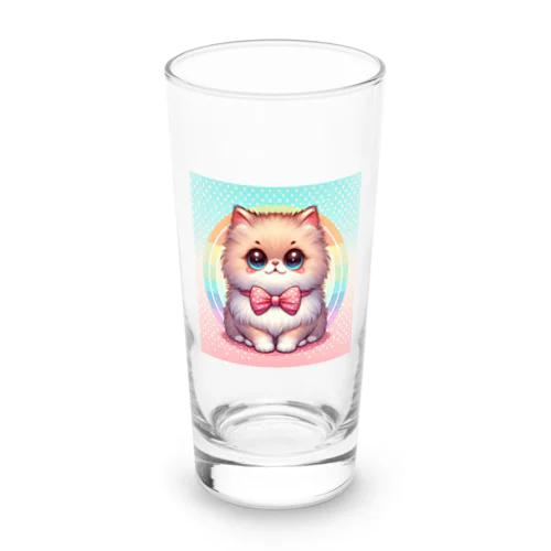 ほっこり猫イラスト Long Sized Water Glass