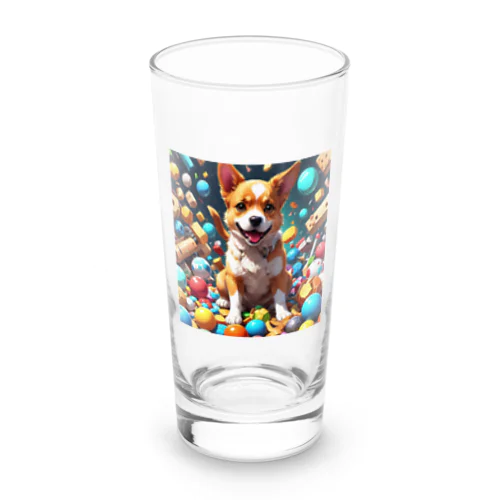 はしゃぐわんちゃん Long Sized Water Glass