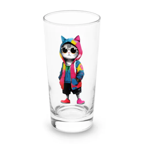 cat-man-2 Long Sized Water Glass